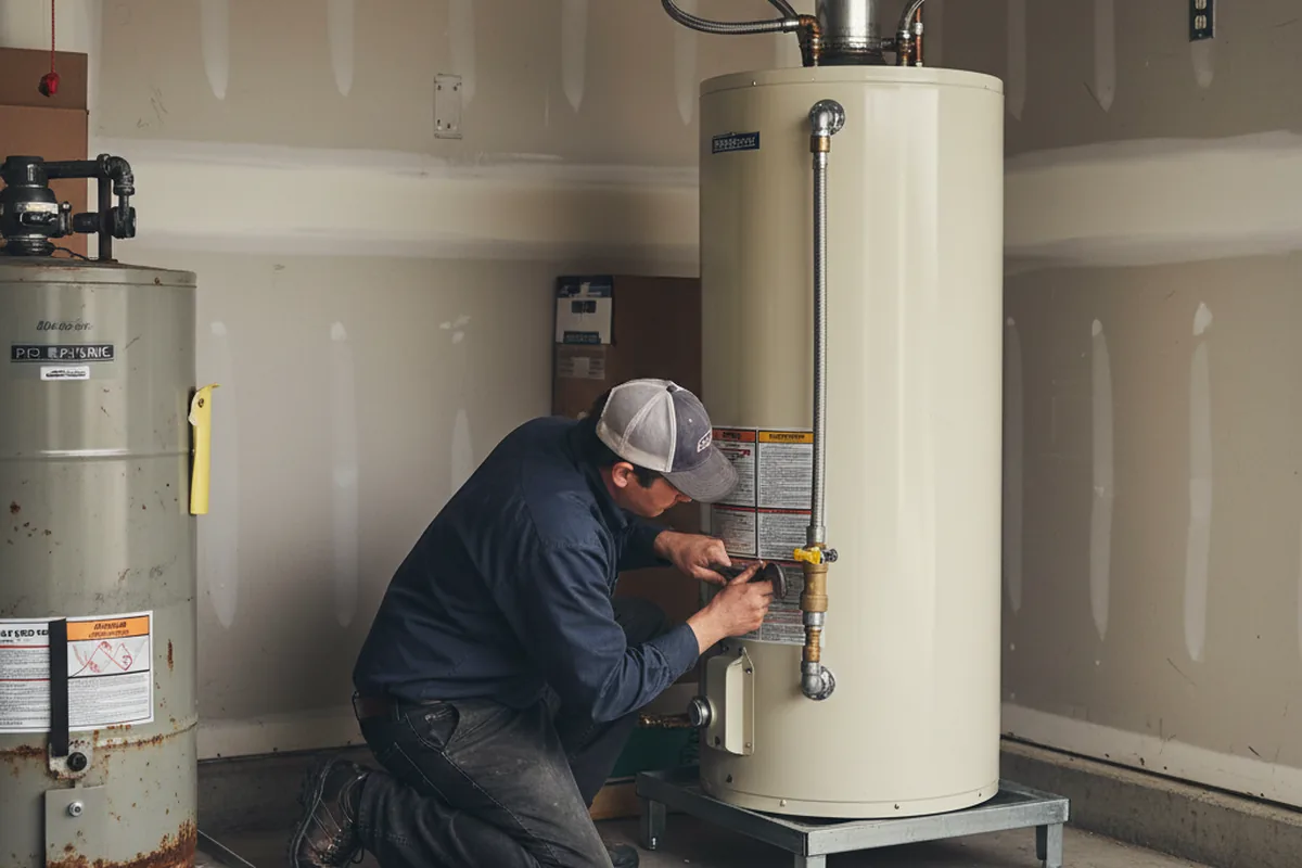 Water heater and shutoff valve replacement in Rosenberg